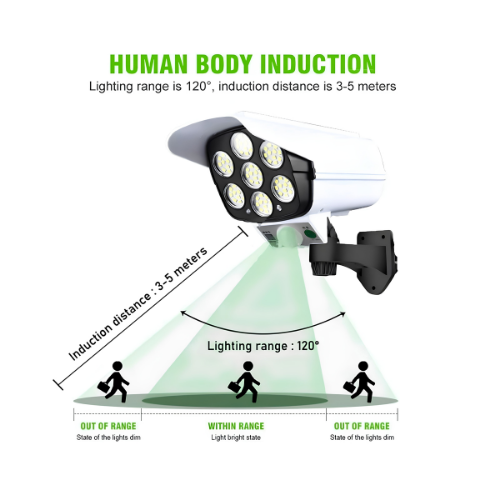 77 LED Solar Sensor Light