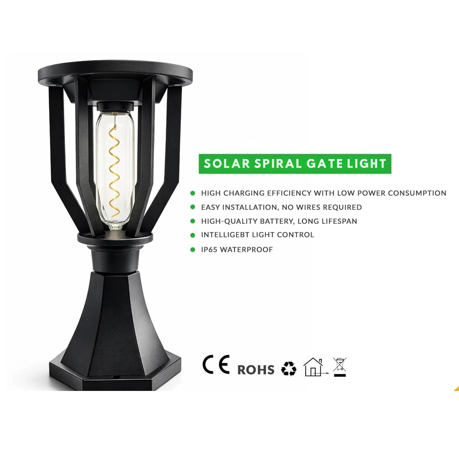 Solar Powered Spiral Light