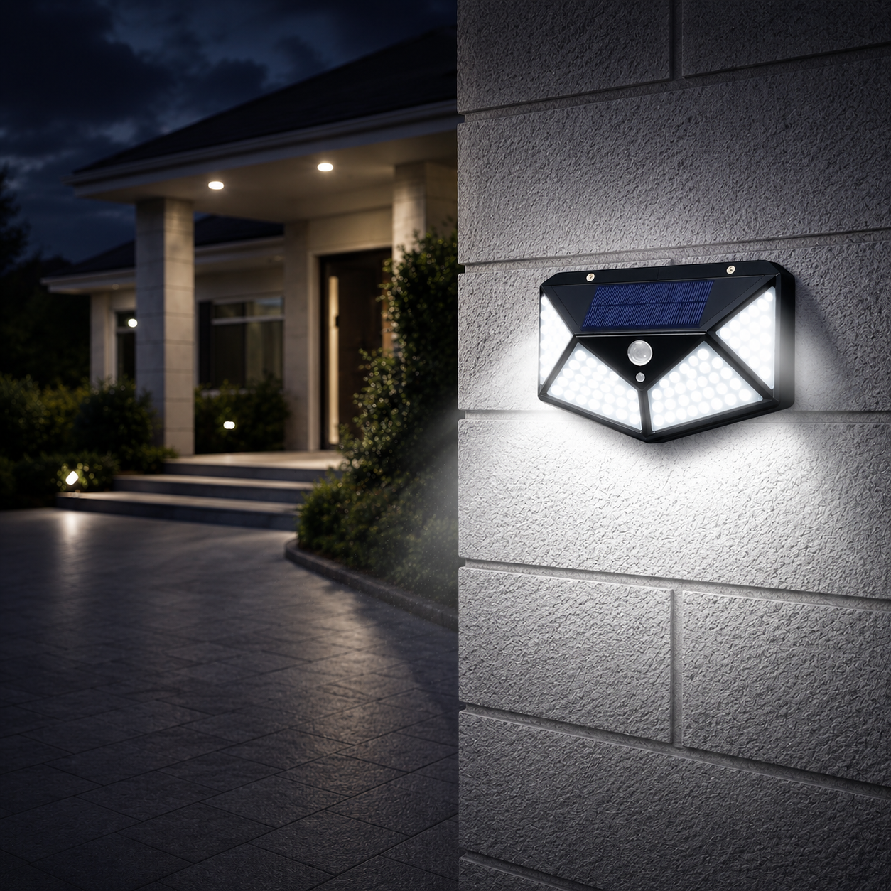BK100 Solar Motion Sensor Wall Light