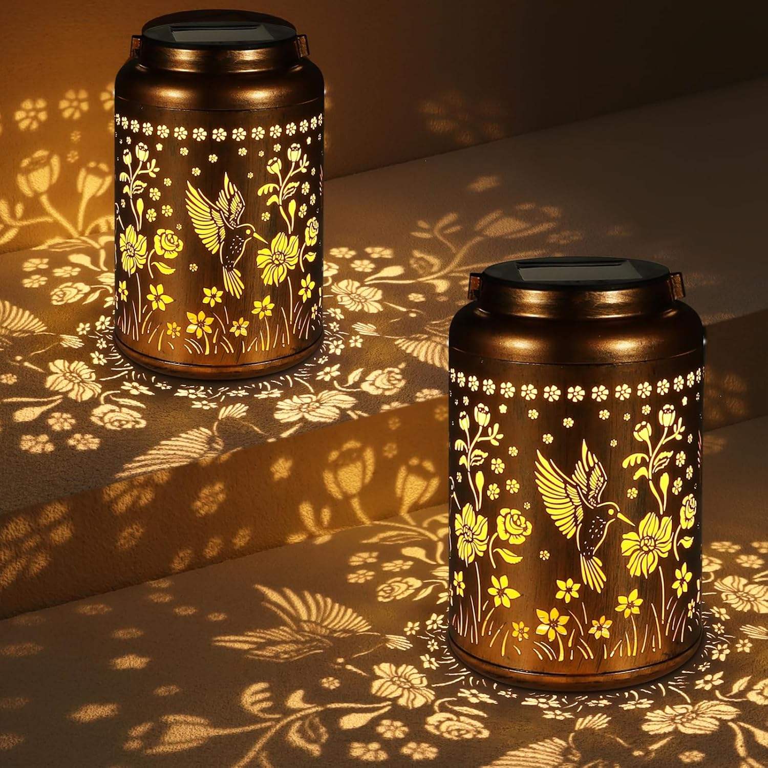 Solar Hanging Hummingbird Design Lantern Light