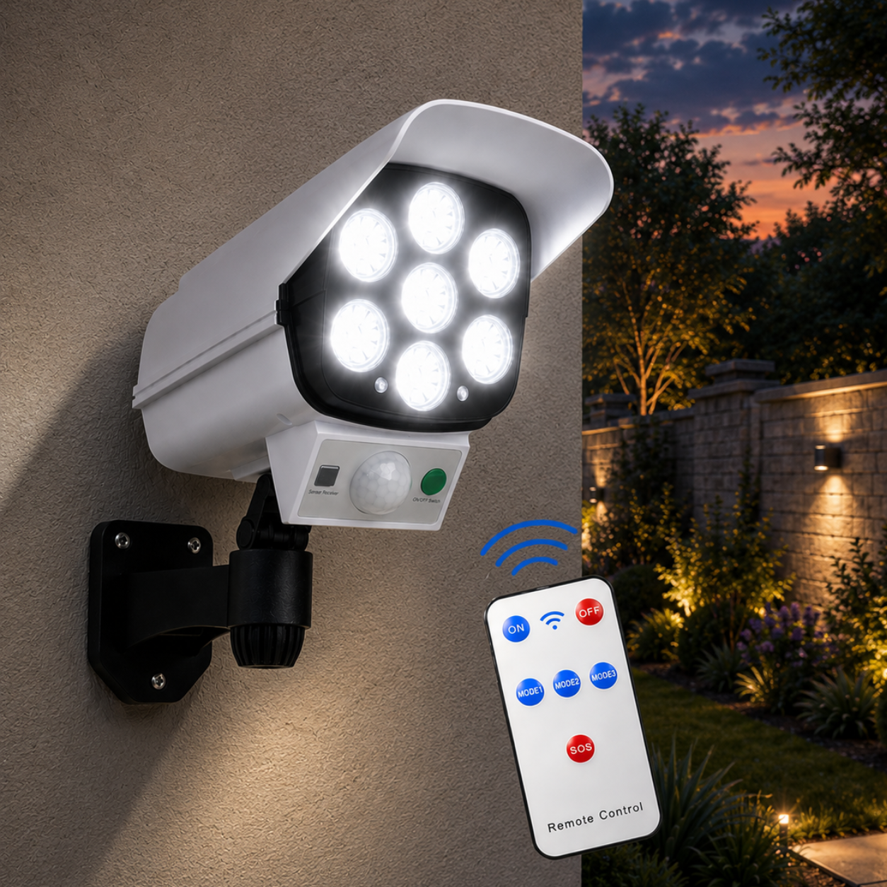 77 LED Solar Sensor Light