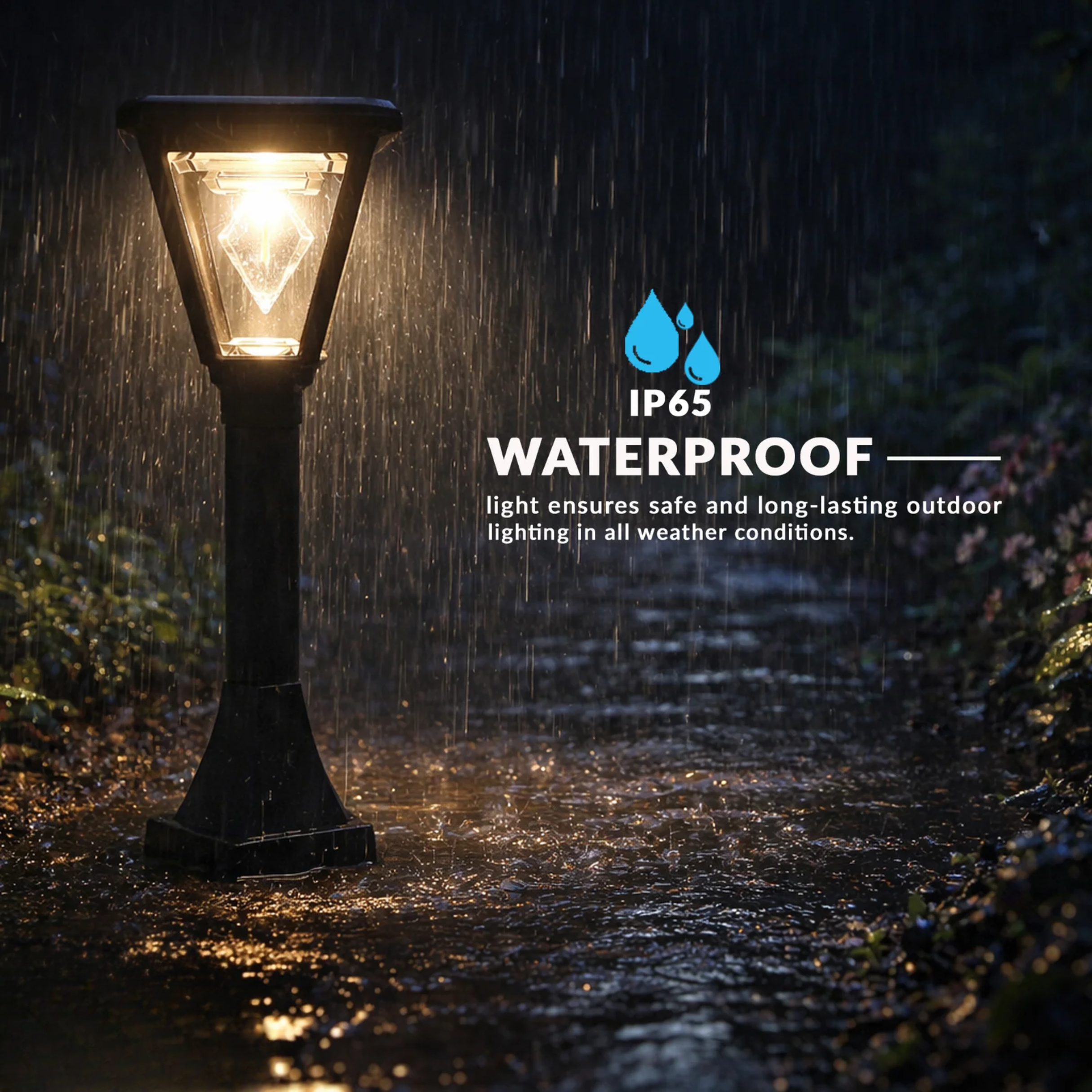 Solar Diamond Bollard Light