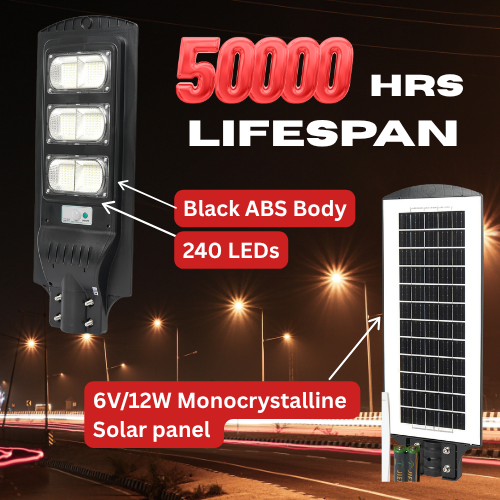 240 LED Solar Street Light With Motion Sensor