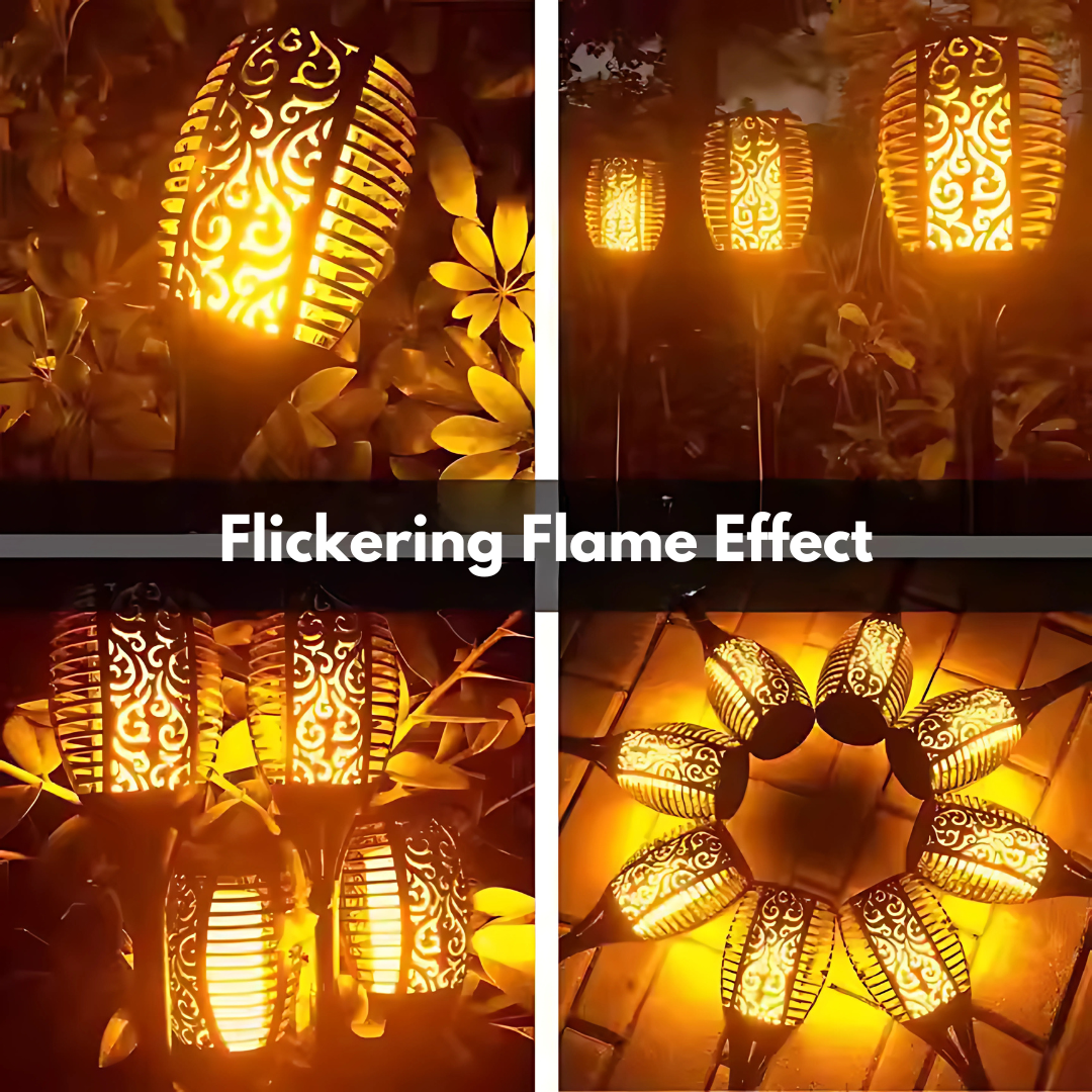 Solar Flame 33 LED Garden Light | Pack of 2/4