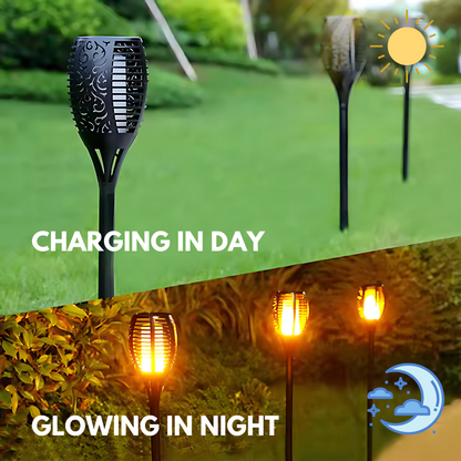 Solar Flame 33 LED Garden Light | Pack of 2/4