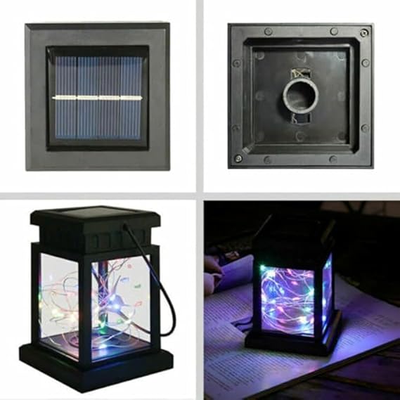 Solar Lantern Lamp Light | Multicolor LEDs | Pack of 2