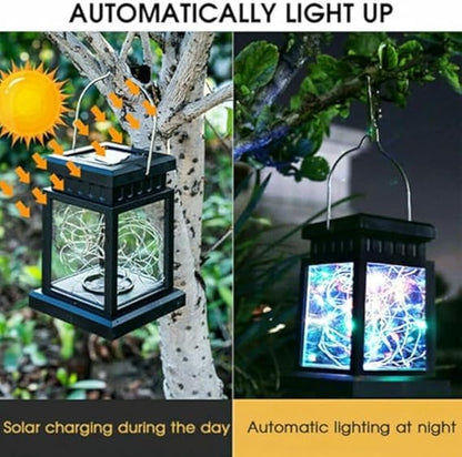 Solar Lantern Lamp Light | Multicolor LEDs | Pack of 2