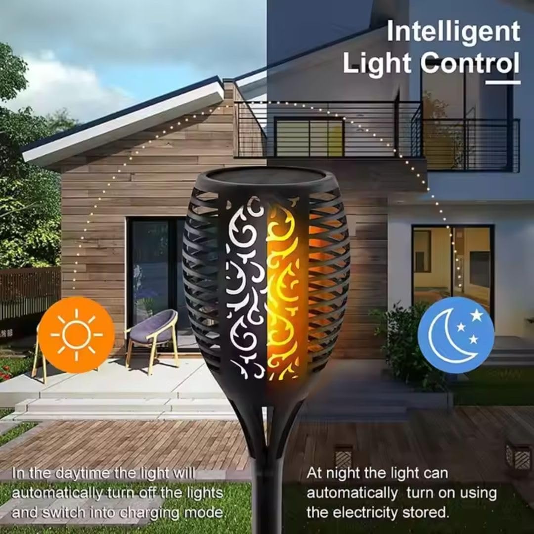 Solar Flame 33 LED Garden Light | Pack of 2/4