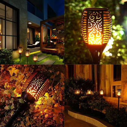 Solar Flame 33 LED Garden Light | Pack of 2/4