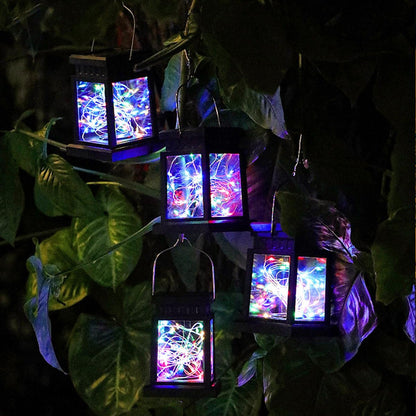 Solar Lantern Lamp Light | Multicolor LEDs | Pack of 2