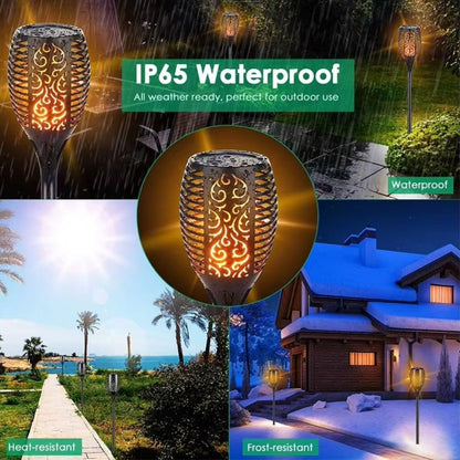 Solar Flame 33 LED Garden Light | Pack of 2/4
