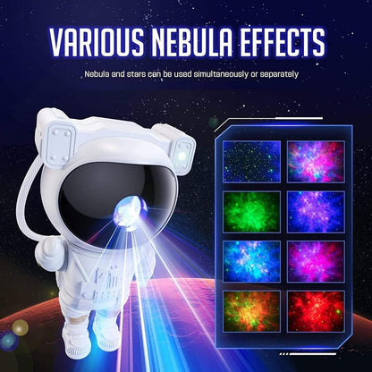 Astronaut Galaxy Projector | 360deg Rotating | 7 Color Modes | Remote Control | Night Light