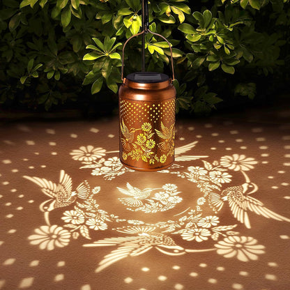Solar Hanging Hummingbird Design Lantern Light