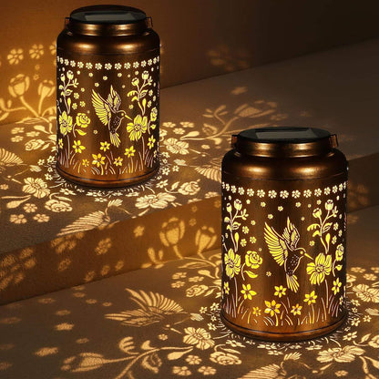 Solar Hanging Hummingbird Design Lantern Light