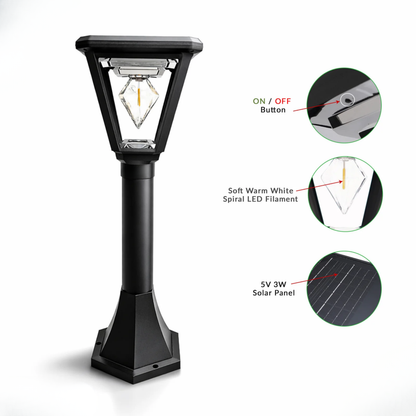 Solar Diamond Bollard Light