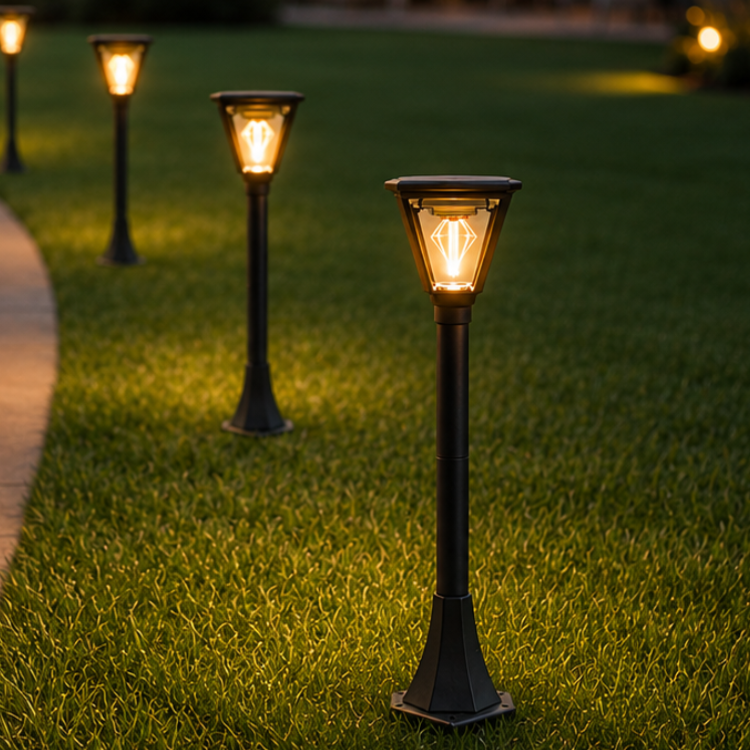 Solar Diamond Bollard Light