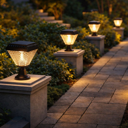 Solar powered gate light with remote and RGB mode
