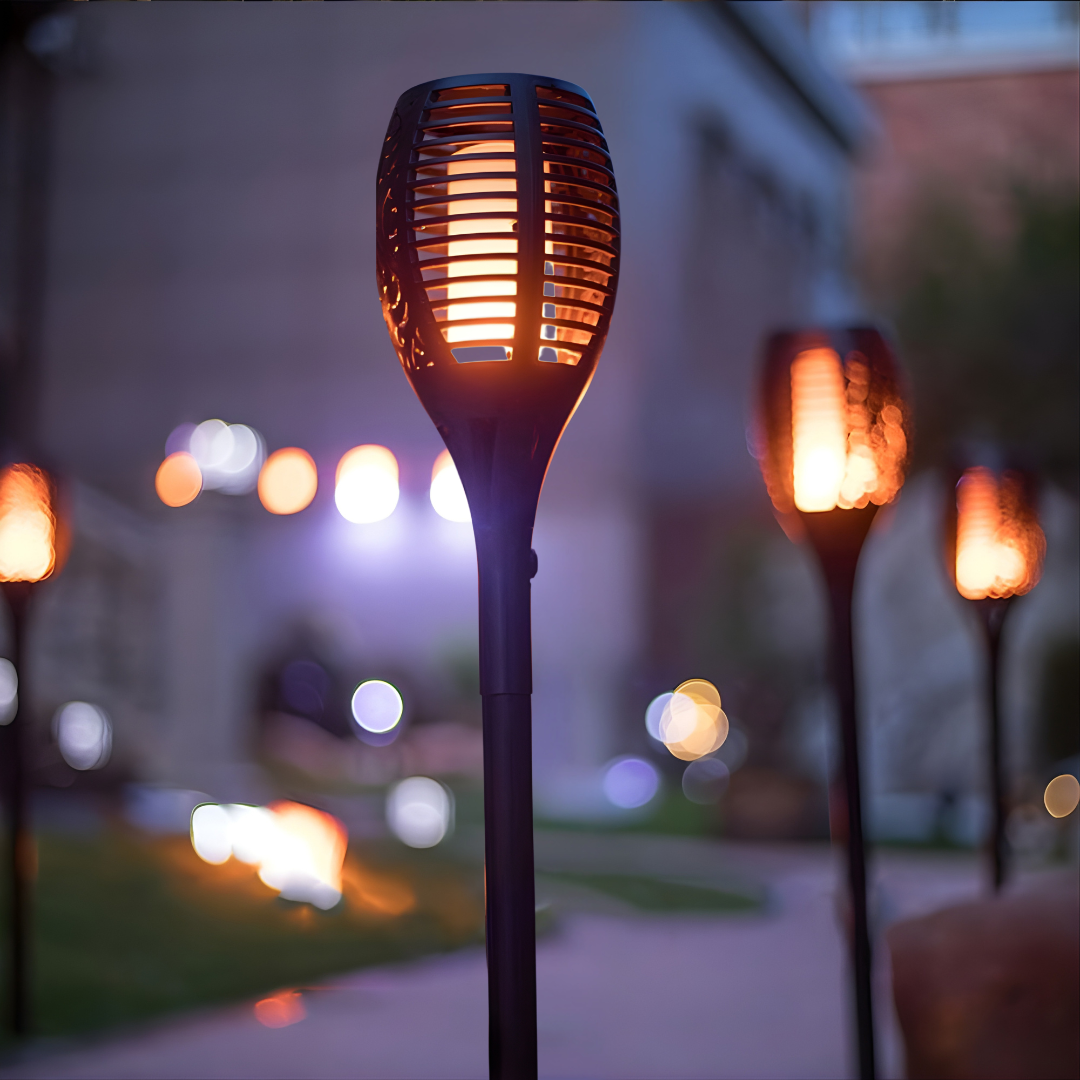 Solar Powered Flame Light 96 LED
