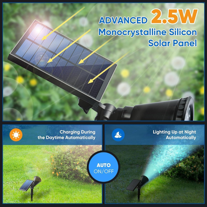 Solar RGB Spotlight with 18 LED