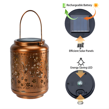 Solar Hanging Hummingbird Design Lantern Light