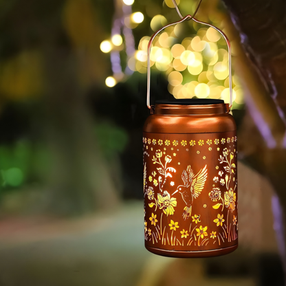 Solar Hanging Hummingbird Design Lantern Light