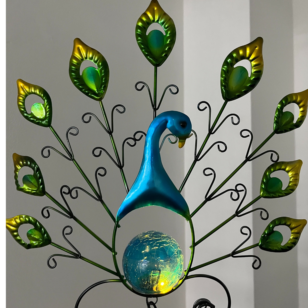 Peacock Wind Chime with Soothing Sound – Decorative Metal Art with Tuned Aluminum Pipes & Hanging Bells for Balcony, Garden Or Patio Decor.
