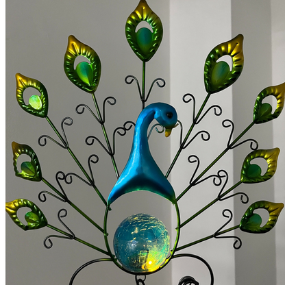 Peacock Wind Chime with Soothing Sound – Decorative Metal Art with Tuned Aluminum Pipes & Hanging Bells for Balcony, Garden Or Patio Decor.